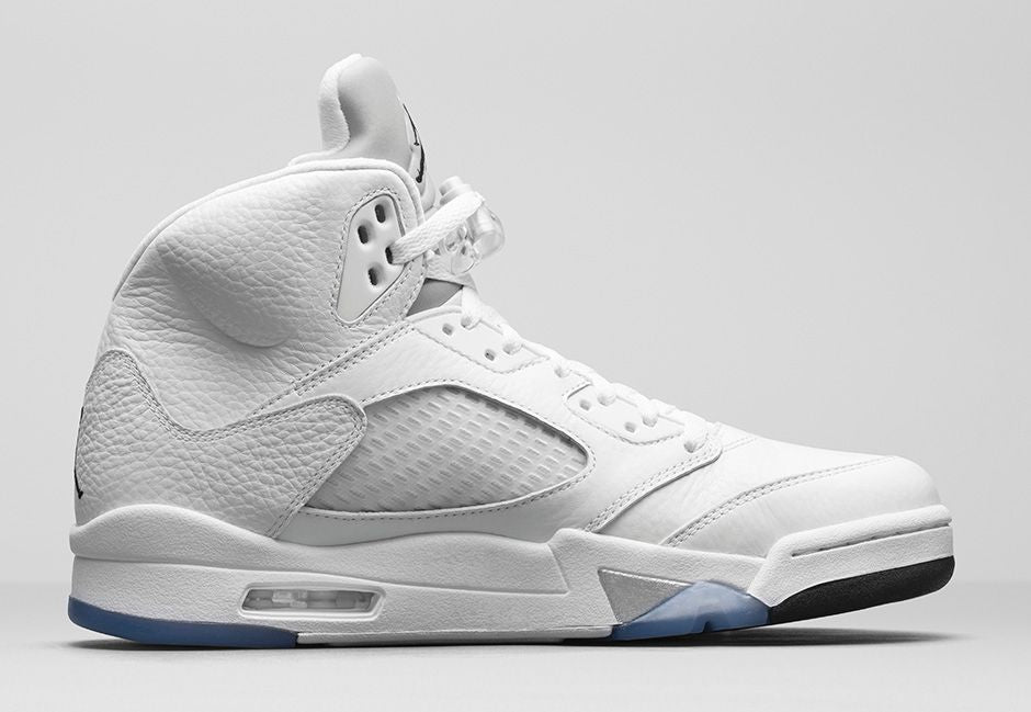AIR JORDAN 5 RETRO "WHITE METALLIC"