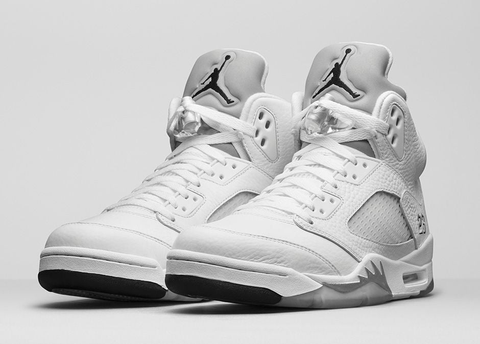 AIR JORDAN 5 RETRO "WHITE METALLIC"