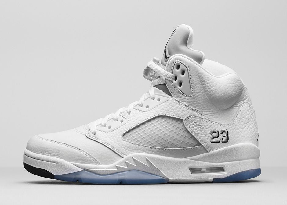 AIR JORDAN 5 RETRO "WHITE METALLIC"